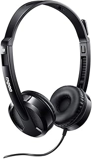 RAPOO H100 Plus Wired Stereo Headphones with ...