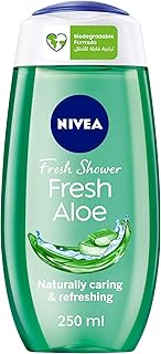 NIVEA Shower Gel Body Wash, Fresh Aloe Natura...