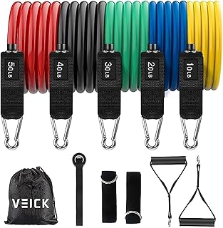 VEICK Resistance Bands Set 5pcs Fitness Tubes...